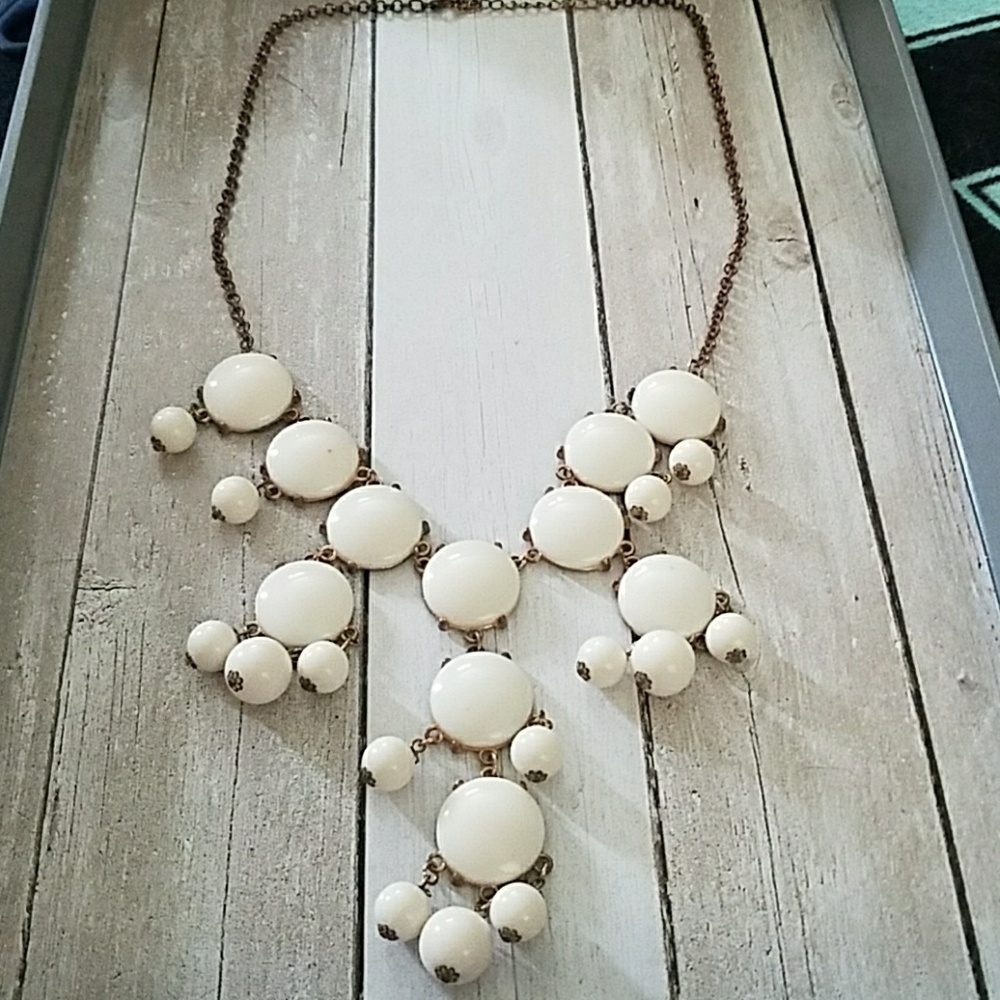 White Statement Piece Necklace